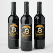 Étiquette Pour Bouteilles De Vin Astronaut Bitcoin-Crypto (Bouteilles)