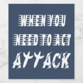 Étiquette Pour Bouteilles De Vin Attaque (Étiquettes simples)