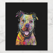 Étiquette Pour Bouteilles De Vin attention aux chiens Pitbull, ils vous voleront le (Étiquettes simples)