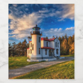 Étiquette Pour Bouteilles De Vin Au bord du Sea Light House (Étiquettes simples)