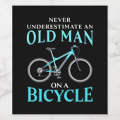 Étiquette Pour Bouteilles De Vin Au Old Man On A Bicycle (Étiquettes simples)