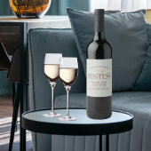 Étiquette Pour Bouteilles De Vin Auberges personnalisées avec le cadeau de script d