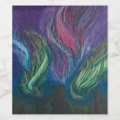 Étiquette Pour Bouteilles De Vin Aurora Borealis (Étiquettes simples)
