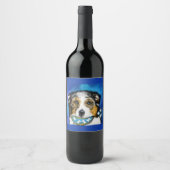 ÉTIQUETTE POUR BOUTEILLES DE VIN AUSTRALIAN SHEPHERD (Devant)