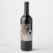 ÉTIQUETTE POUR BOUTEILLES DE VIN AUSTRALIAN SHEPHERD (Devant)