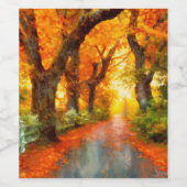 Étiquette Pour Bouteilles De Vin Automne/Automne/Automne/Feuille/Nature (Étiquettes simples)