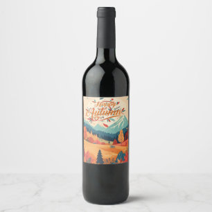 Étiquette Pour Bouteilles De Vin Automne/Automne/feuille/coloré