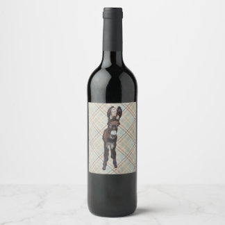ÉTIQUETTE POUR BOUTEILLES DE VIN AUTOMNE DONKEY & PLAID OWL