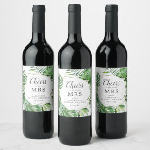 Étiquette Pour Bouteilles De Vin Avenir de la palme tropicale sauvage Mme Wine Étiq