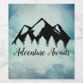 Étiquette Pour Bouteilles De Vin Aventure Attend (Étiquettes simples)