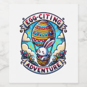 Étiquette Pour Bouteilles De Vin Aventure Egg-Citante (Étiquettes simples)