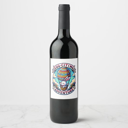 Étiquette Pour Bouteilles De Vin Aventure Egg-Citante (Devant)