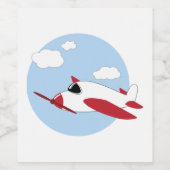 Étiquette Pour Bouteilles De Vin Avion (Étiquettes simples)