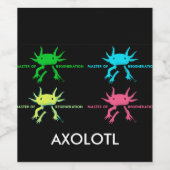 Étiquette Pour Bouteilles De Vin axolotl (Étiquettes simples)