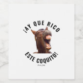 Étiquette Pour Bouteilles De Vin ¡Ay Que Rico Este Coquito ! (Étiquettes simples)