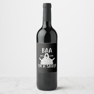 Étiquette Pour Bouteilles De Vin Baa Sheep Owner Present
