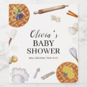 Étiquette Pour Bouteilles De Vin Baby shower à tarte rustique (Étiquettes simples)