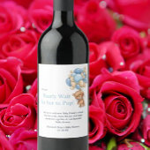 Étiquette Pour Bouteilles De Vin baby shower blue teddy