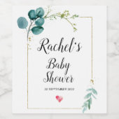 Étiquette Pour Bouteilles De Vin Baby shower Maman pour être bébé fille garçon douc (Étiquettes simples)