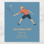 Étiquette Pour Bouteilles De Vin Badminton (Étiquettes simples)