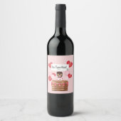 Étiquette Pour Bouteilles De Vin Baisers de chiot gratuit Valentine Chien (Devant)