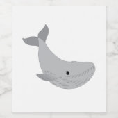 Étiquette Pour Bouteilles De Vin Baleine (Étiquettes simples)