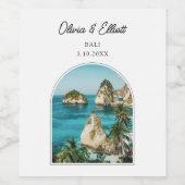 Étiquette Pour Bouteilles De Vin Bali Mariage Favoriser Personnalisé (Étiquettes simples)