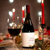 Étiquette Pour Bouteilles De Vin Balise cadeau de vacances joyeuse et brillante