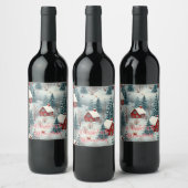 Étiquette Pour Bouteilles De Vin Balise cadeau ( Winter Wonderland ) (Bouteilles)