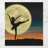 Étiquette Pour Bouteilles De Vin Ballet Lune (Étiquettes simples)