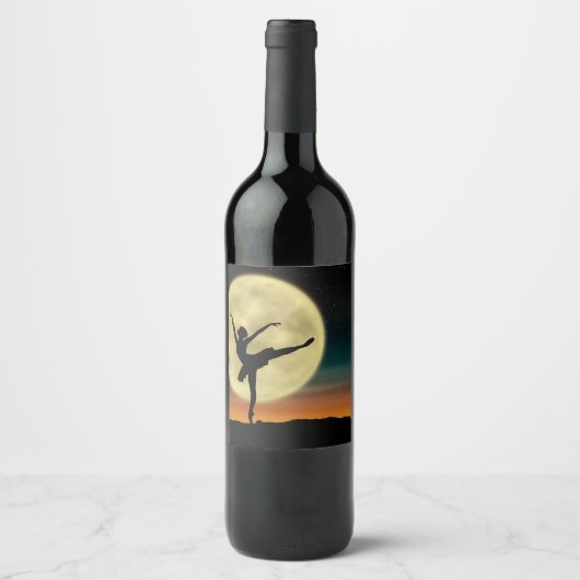 Étiquette Pour Bouteilles De Vin Ballet Lune (Devant)
