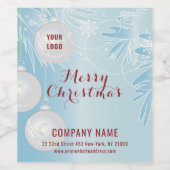 Étiquette Pour Bouteilles De Vin Bals de Noël blancs (Étiquettes simples)