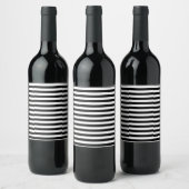 Étiquette Pour Bouteilles De Vin Bandes noires et blanches (Bouteilles)