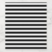 Étiquette Pour Bouteilles De Vin Bandes noires et blanches (Étiquettes simples)
