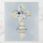 Étiquette Pour Bouteilles De Vin Baptême de la Sainte Croix (Étiquettes simples)