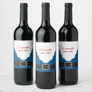 Étiquette Pour Bouteilles De Vin Barbe de Père Noël, nous espérons que vous avez ét