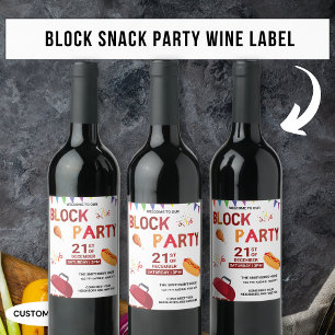 Étiquette Pour Bouteilles De Vin Barbecue Snack Pique-nique Amusement Voisin Fête d