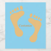 Étiquette Pour Bouteilles De Vin Barefoot Beach Bum Thunder_Cove (Étiquettes simples)