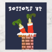 Étiquette Pour Bouteilles De Vin Bas vers le haut (Étiquettes simples)