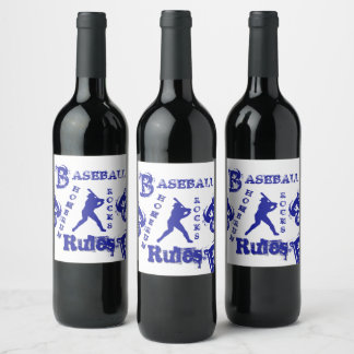 Étiquette Pour Bouteilles De Vin Baseball