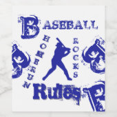 Étiquette Pour Bouteilles De Vin Baseball (Étiquettes simples)