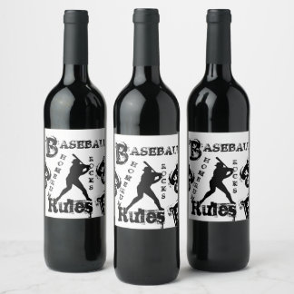 Étiquette Pour Bouteilles De Vin Baseball