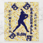 Étiquette Pour Bouteilles De Vin Baseball (Étiquettes simples)