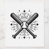 Étiquette Pour Bouteilles De Vin baseball vintage (Étiquettes simples)