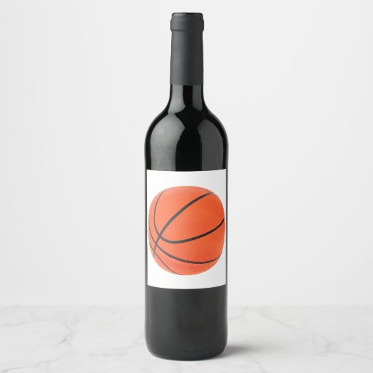 Étiquette Pour Bouteilles De Vin Basket (Devant)