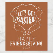 Étiquette Pour Bouteilles De Vin Basons-nous sur l'action amicale (Étiquettes simples)