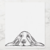 Étiquette Pour Bouteilles De Vin basset blanc (Étiquettes simples)