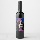 Étiquette Pour Bouteilles De Vin Basset Hound (Devant)