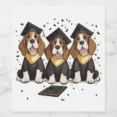 Étiquette Pour Bouteilles De Vin Basset Hound Dogs (Étiquettes simples)