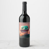 Étiquette Pour Bouteilles De Vin Bateau effrayant (Devant)